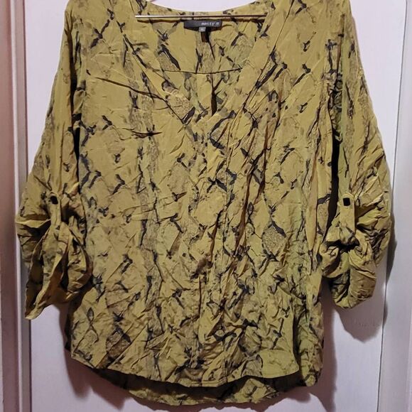 100% Silk Matty M Snakeskin Shirt - Size M - Picture 5 of 9